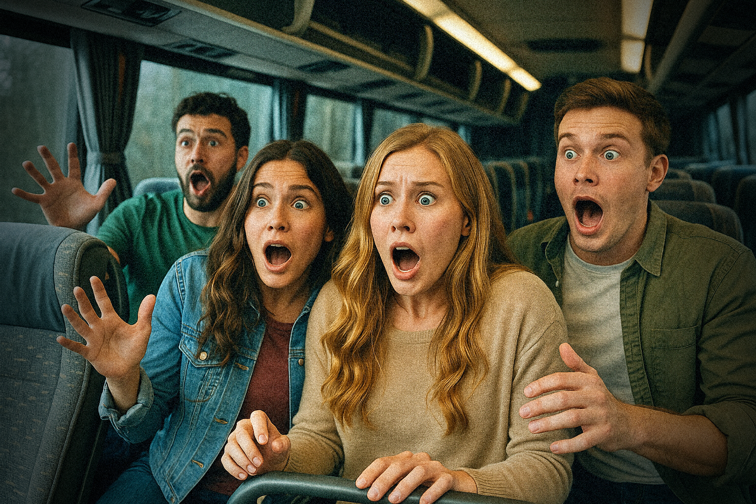 The Startled Haunted Bus